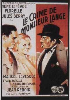 Le Crime de Monsieur Lange - Movie