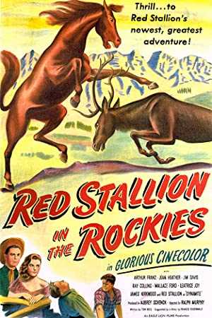 Red Stallion In The Rockies